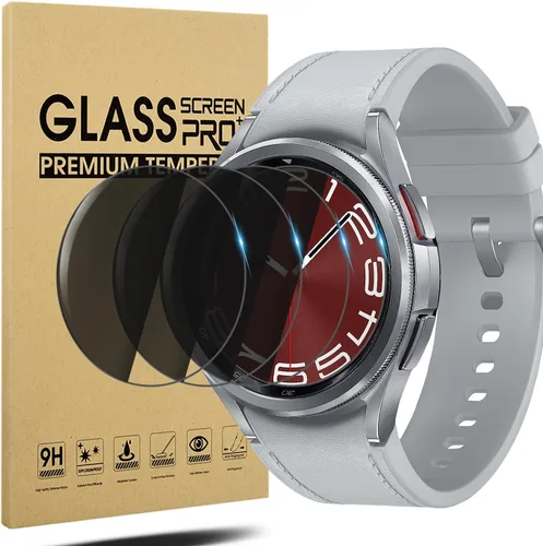 Vista 10 de Suoman Protector de pantalla de privacidad para Samsung Galaxy Watch 6/7/FE Negro