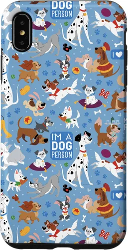 Vista 11 de Disney Funda azul para iPhone 17 con texto en inglés "Dogs I'm a Dogperson