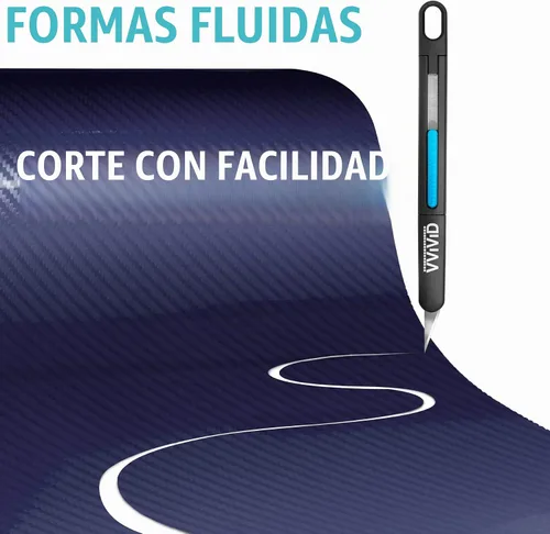 Vista 3 de VViViD Cuchillo de envoltura de vinilo automotriz deslizante de precisión, retráctil, bloqueo de seguridad, 5 cuchillas de repuesto