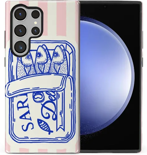 Vista 35 de Funda compatible con Samsung Galaxy S23, funda híbrida de protección rígida de 2 capas, a prueba de golpes, funda protectora resistente para Lata