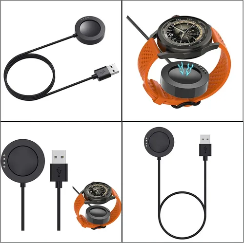 Vista 2 de Smartwatch Cable de carga rápida Cable Cable de transferencia de alimentación Adaptador de corriente para viajes adecuado para reloj