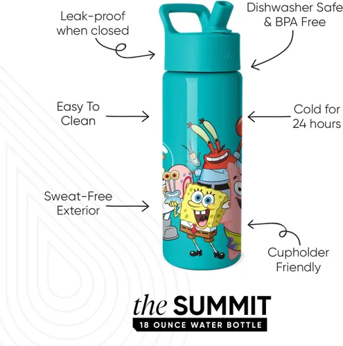 Vista 19 de Simple Modern DC Comics Batman - Botella de agua para niños con tapa con pajilla, vaso aislado de acero inoxidable de 14 onzas para niños, vaso a