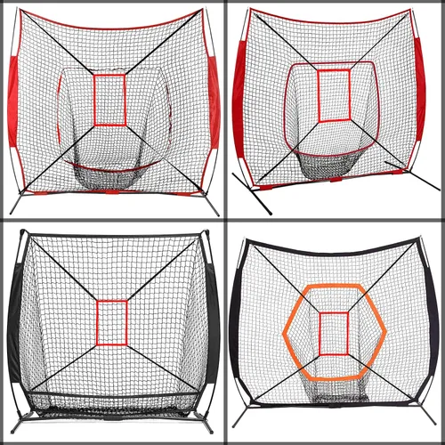 Vista 4 de Zona de ataque ajustable para red de béisbol, práctica de lanzar y golpear con precisión, para redes de 6 x 6, 7 x 7 o 8 x 8 pies Practice