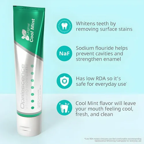 Vista 7 de Opalescence Opalescence Go - Bandejas blanqueadoras precargadas con peróxido de hidrógeno al 15% y pasta de dientes blanqueadora, sabor menta