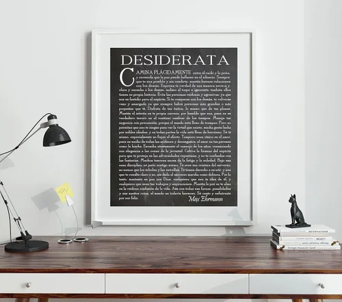 Vista 2 de Poema Desiderata en Español Desiderata Poster de Poesía Desiderata Regalo de Graduación Poema para Estudiante Graduado por Max Erhmann 1927