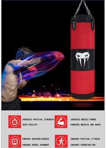 Vista 4 de SOTF Juego de boxeo pesado para adultos, saco de boxeo colgante resistente, sin relleno