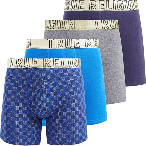 Vista 13 de True Religion Mens Boxer Briefs Cotton Stretch Underwear for Men Pack of 4 Negro