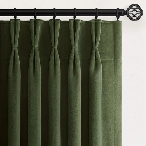 Vista 25 de Cortinas opacas de terciopelo gris pardo de 96 pulgadas de largo, para sala de estar y dormitorio, modernas, elegantes y de lujo, bloqueo de luz