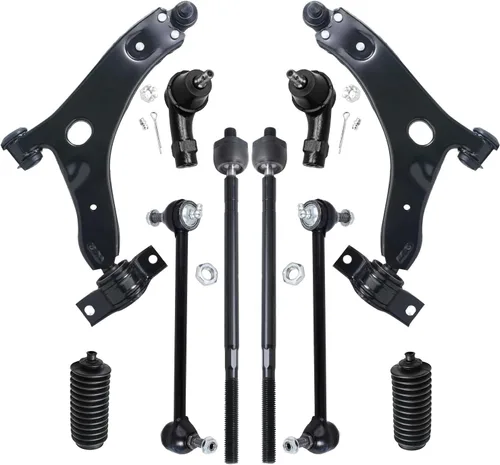 Vista 230 de Detroit Axle - Kit de suspensión delantera de 10 piezas para Chevrolet Trailblazer GMC Envoy 2004-2007 2005 2006 Soportes de brazo de control