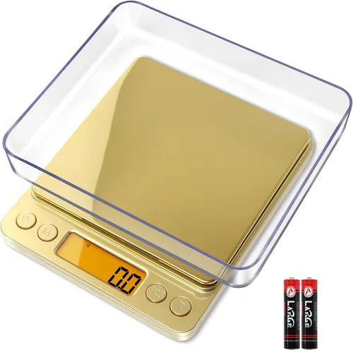Vista 13 de Fuzion - Báscula digital de cocina de 105.82 oz, gramo y onza 0.1g Accuracy, 6 Modes, 2 Trays Included, LCD Display, Tare, Piece Counting, For