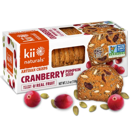 Vista 11 de Kii Naturals Tostadas artesanales, galletas tipo cracker para snacks saludables para queso, carnes, untables, tabla de charcutería - sin OMG