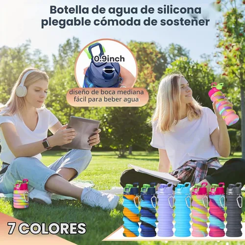 Vista 5 de Sunnyray 14 botellas de agua plegables a granel de 17 oz (500 ml)