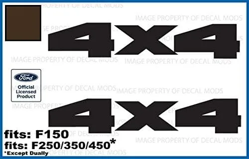 Vista 19 de CBM_Solid - Calcomanías adhesivas 4x4 para Ford F150 (2015-2020) y F250 F350 (2017-2020) (2017-2020) (Negro Mate)