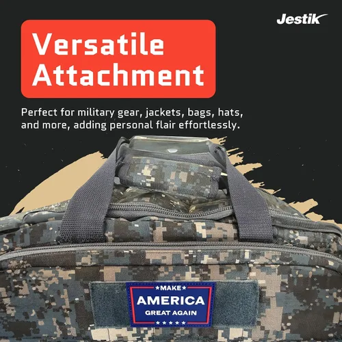 Vista 3 de Jestik Parche de PVC, Parches Divertidos, Parche de Moral Táctico Humorístico con cierre de velcro, bonitos parches para mochilas, uniformes America