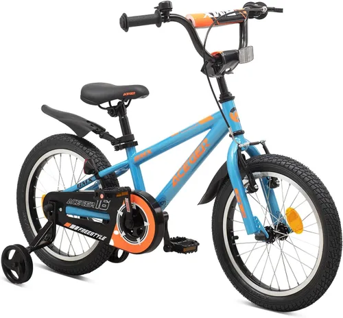 Vista 14 de ACEGER Bicicleta para niños de 2 a 10 años, estilo BMX, para niños y niñas de 2 a 10 años, bicicleta para niños de 12, 14 y 16 pulgadas, con ruedas