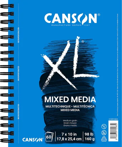 Vista 7 de Canson Bloc de medios mixtos serie XL 5-1/2" x 8-1/2", paquete de 6