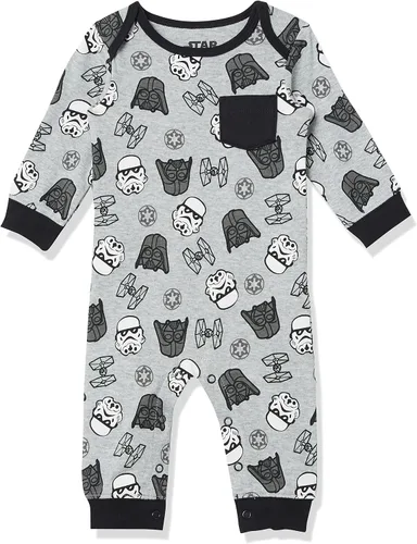 Vista 3 de Tienda Essentials Disney Marvel Star Wars - Overol de algodón para bebé, paquete de 3