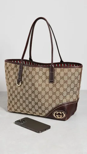 Vista 3 de Gucci Bolso Britt Pre-Loved para mujer, lona Gg