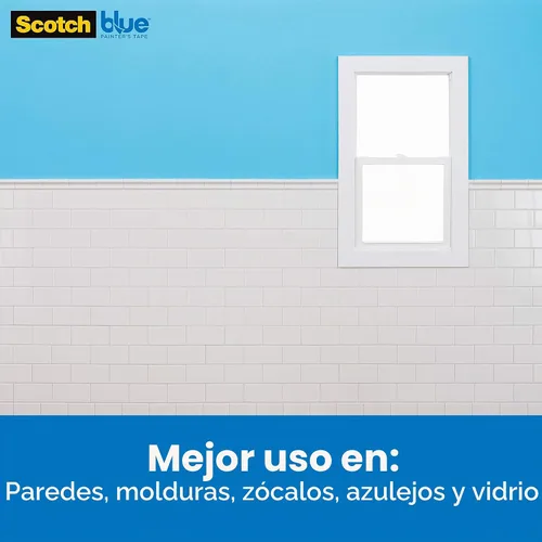 Vista 9 de Scotch Blue Sharp Lines - Cinta de pintura multisuperficie, 1.41 pulgadas x 60 yardas, 3 rollos, cinta de pintura azul que protege superficies y se