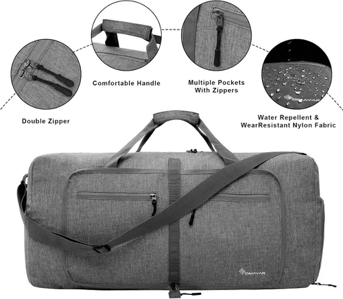Vista 6 de Bolsa de viaje con compartimento para zapatos unisex resistente al agua