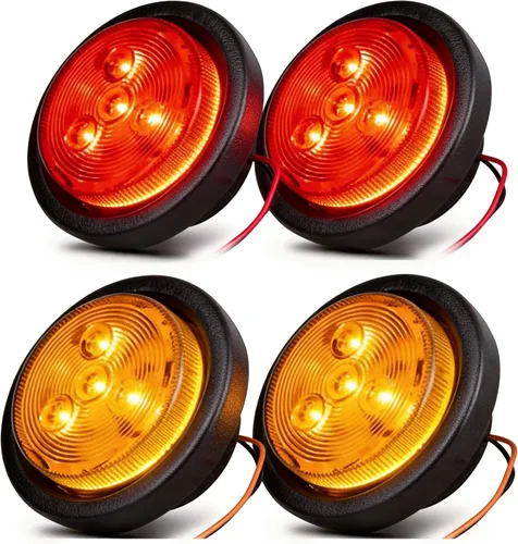 Vista 6 de NEW SUN® PIRANHA LED - Luces LED de 2.5 pulgadas (2.5 pulgadas), impermeables 10 x rojo 20 ámbar