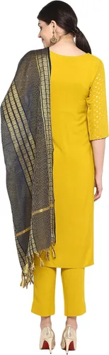 Vista 4 de Janasya Conjunto de Kurta tradicional étnico festivo para mujeres indias para Diwali