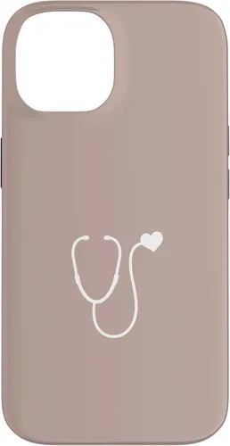 Vista 4 de Pink Taupe - Funda con estetoscopio de corazón para enfermera o doctor para iPhone 17