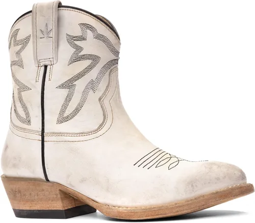 Vista 2 de Mezcalero Botines para Mujer con acabado vintage y costuras occidentales - Maye