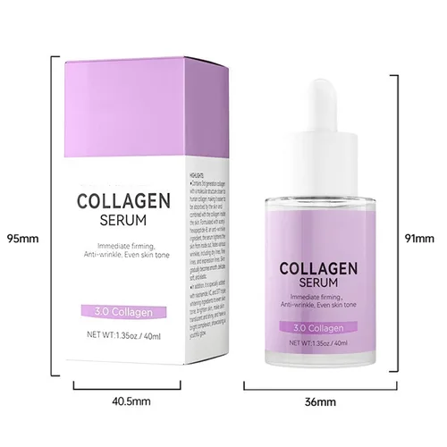 Vista 2 de Suero de colágeno para la cara, suero facial de colágeno para tensar la piel ayuda a levantar, regordete y reafirma la flacidez de la piel, sueros