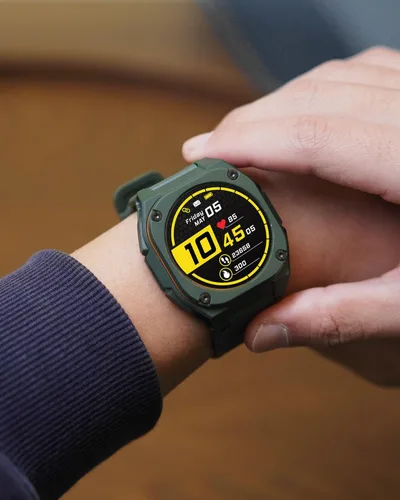 Vista 7 de Easfone B3 Sport Smart Watch, reloj de fitness AMOLED de 1.28 pulgadas con frecuencia cardíaca/sueño/impermeabilidad IP68/más de 120 modos Verde