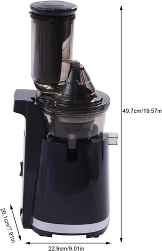 Vista 2 de Máquina exprimidora, 250 W, exprimidor de masticación en frío, extractor de exprimidor lento para el hogar, máquinas exprimidoras para frutas
