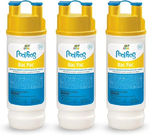Vista 10 de Cartuchos de cloro de repuesto FROG Bac Pac para uso con ciclos Pool FROG Modelo 5400 y 6100 - Precargados para una fácil y conveniente desinfección