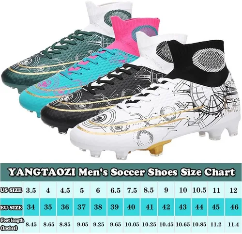 Vista 6 de YANGTAOZI Zapatos de fútbol para hombre con tacos profesionales FgAg de alta calidad, transpirables, atléticos, para entrenamiento de fútbol