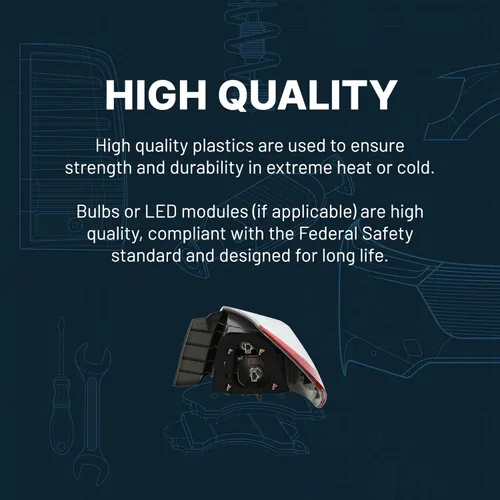 Vista 6 de Garage-Pro Juego de luces traseras compatibles con Ford F-150 2015-2017 halógena con bombilla(s) lado del conductor y del pasajero
