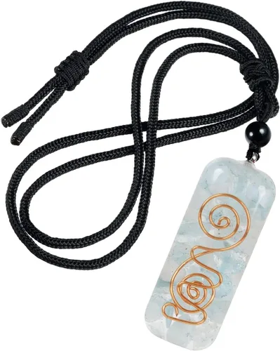Vista 13 de Nupuyai Collar con colgante de cristal de orgón curativo ajustable para mujeres y hombres, colgante de piedra de amuleto de cristal con cuerda negra