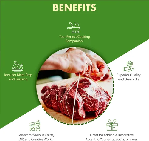 Vista 4 de Regency Wraps Cordel de cocina de carniceros, 350 pies, pesado 16 capas, 0.1 in, apto para alimentos
