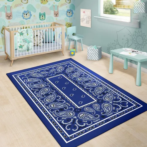 Vista 6 de Alfombra bandana personalizada, alfombra de área para decoración del hogar, alfombras para sala de estar, dormitorio, comedor (alfombra bandana 06)