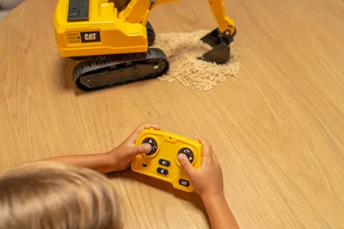 Vista 5 de CAT Power Excavator Digger RC Construction for Kids 5+ 2.4GHz Remote Control Truck Toy, Full-Function Dig, Scoop, Spin & Drive, Realistic Lights &