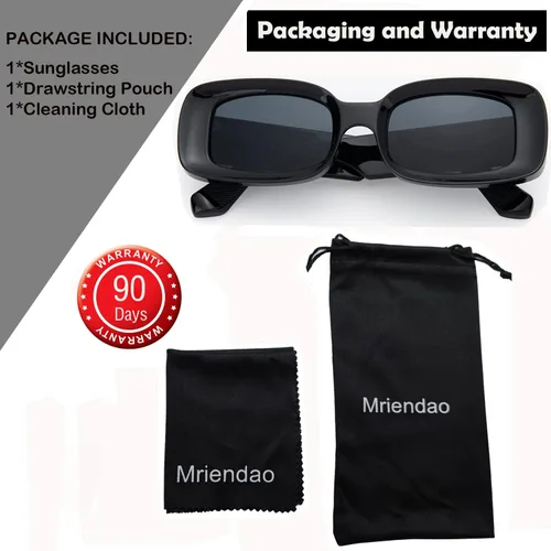 Vista 6 de Mriendao Y2K - Lentes de sol rectangulares de moda para mujeres y hombres, estilo retro de los años 90, color rojo, rosa, verde, montura cuadrada