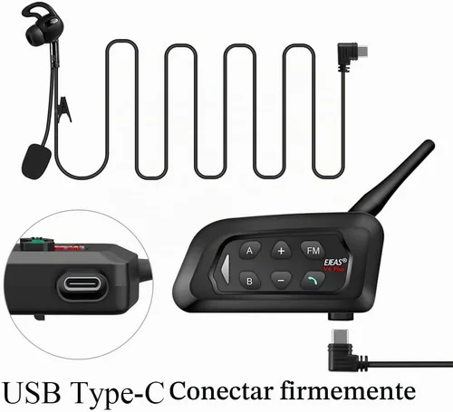 Vista 3 de MIMIRACLE Auriculares de árbitro, sistema de comunicación de árbitro tipo C con auriculares, intercomunicador Bluetooth de emparejamiento simple