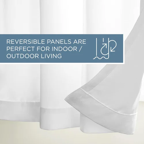 Vista 41 de TOWN & COUNTRY BASICS Cabana Cortinas Sólidas de Peso Pesado para Interiores y Exteriores, Opacidad de Filtrado de Luz con Parte Superior de Ojales