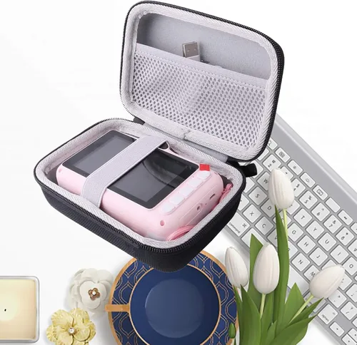 Vista 3 de Funda rígida y protectora para cámara híbrida Canon PowerShot V1, compatible con cable USB y baterías adicionales