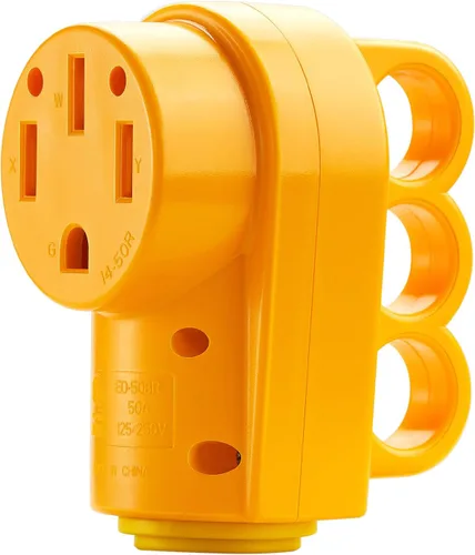 Vista 8 de Kohree Enchufe RV Hembra de 30 Amperios, Receptáculo RV de Repuesto Resistente 125/250V, Enchufe NEMA TT-30R con Mango de Agarre Ergonómico para RV