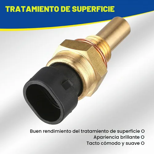 Vista 3 de 1 paquete de sensor de temperatura del motor del coche con enchufe, sensor de temperatura ECT de metal duradero para vehículos, piezas de reemplazo