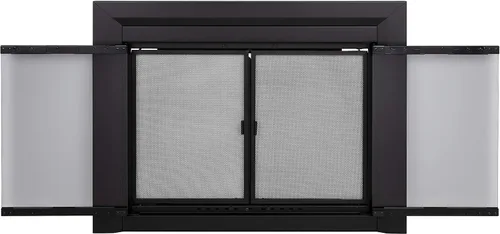 Vista 3 de Chimenea con puerta de vidrio Carlisle de Pleasant Heart CL-3000, color negro, CL-3302