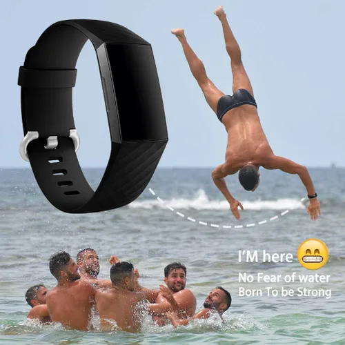 Vista 5 de Hamile - Extensibles compatibles con Fitbit Charge 4 / Fitbit Charge 3 / Fitbit Charge 3 SE, extensible de repuesto impermeable para reloj