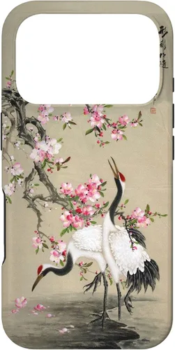 Vista 30 de Red Cap Cranes with Plum Blossoms Japanese Woodblock Art Case for iPhone 17