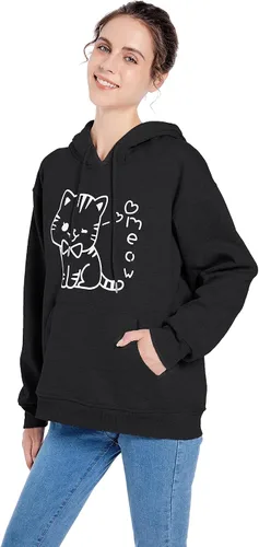 Vista 6 de Sudaderas con capucha para gatos para mujeres y niñas