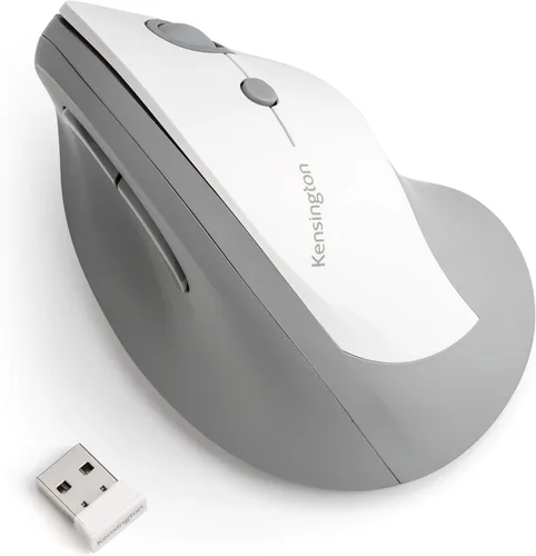Vista 9 de Kensington Pro Fit Ergo - Mouse inalámbrico vertical, negro (K75501WW), 2.8 x 3 x 4.4 pulgadas El agarre vertical reduce la tensión de la muñeca