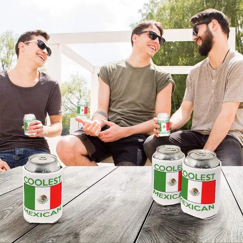 Vista 4 de Fundas personalizadas para latas Enfriador de bebidas Los países mexicanos más geniales México Buceo Fiesta de espuma Cubierta de cerveza Blanco